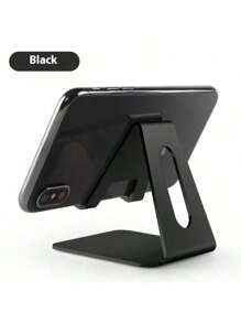 1 创意金属铁质手机支架，便携式手机支架，透明桌面手机支架，兼容安卓智能手机、平板电脑、桌面配件、家庭办公配件，适合居家和学校返校使用 - 黑色 - 查看 10