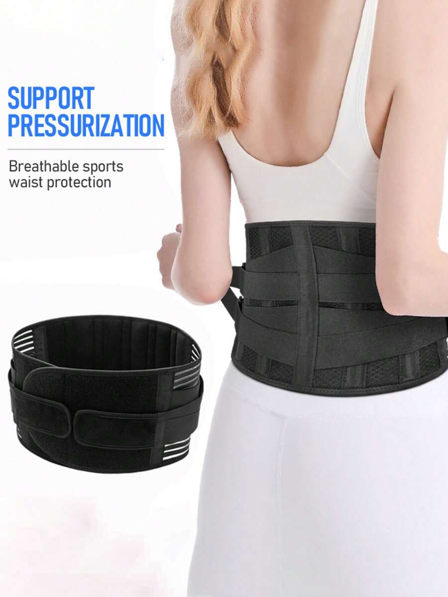 1pc Back Braces For Lower Back, Breathable Back Support Belt For Men/Women For Work , Anti-Skid Lumbar Support Belt