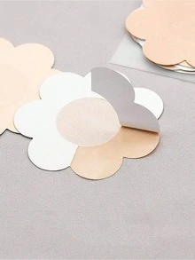 50 حبة شريط لتغطية الحلمة شفاف للاستخدام مرة واحدة، وسادات للحلمة نوع لا ينسج، لاصقات لتغطية الصدر - كاكي - مشاهدة 7