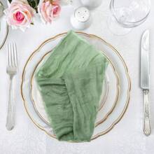 6/12/18/24/30pcs Set Balinese Sheer Coffee Color Napkins, 19.7 X 19.7 Inch Square Romantic Boho Style Transparent Napkins For Gift, Decoration, Vintage Bridal Shower, Birthday Party, Holiday Table Centerpiece (Multi-Color Options)