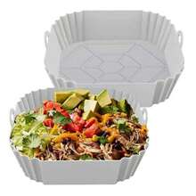 1pc Silicone Baking Mat For Air Fryer, Reusable Silicone Air Fryer Liner, Rectangular Air Fryer Accessories Compatible With 8 Qt Air Fryer, Kitchen Essentials, Kitchen Accessories, Home Accessories, Christmas Gift