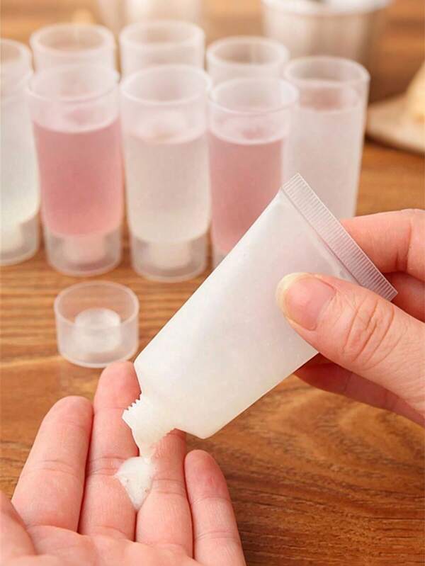 可重复灌装的带螺旋盖的化妆品管瓶，适用于乳液、沐浴露、洗发水、洁面乳等；洗手液瓶；翻盖挤压式洗发水瓶；化妆品旅行套装；牙膏、洗发水、洁面乳、润肤露收纳架；旅行容器；旅行必备品；学习用品；假日露营；假日必备品；度假配件；迷你女士香水；男士古龙水