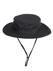 1 pieza Sombrero unisex transpirable de protección solar para montañismo al aire libre, sombrero tipo Boonie con sombreado, ventilación de aire, ala ancha de estilo vaquero para verano