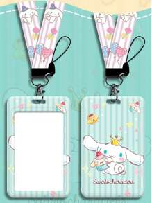 Sanrio 1 pièce Porte-carte de bus/d'identité de dessin animé Sanrio, étui pour carte d'étudiant de campus Sanrio, portefeuille de carte bancaire, couverture de protection pour carte d'accès au métro