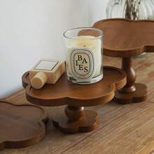 1 buc. Tavă din lemn cu dantelă vintage franceză, tavă înaltă, poate fi plasată pentru aromaterapie, decorațiune interioară Advanced Sense, organizator de depozitare pentru călătorii, înapoi la școală - Multicolor - Vizualizare 9