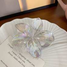 女士时尚花朵发夹鸡蛋花发夹，发爪海边度假风格发饰，高端质感美发爪夹 - 彩色 - 查看 2