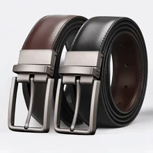 1 pieza Cinturón reversible de doble cara con hebilla deslizante para hombres, para uso casual, escolar, de negocios, novio, esposo, padre, regalo para hombre, uso diario, moda, adolescente, al aire libre, vacaciones, atlético, viaje, estilo bohemio, accesorios de otoño-invierno, adecuado para adolescentes, jóvenes, hombres, casual, al aire libre, atlético, vacaciones, regalos de graduación, cumpleaños, uso diario - Negro - Ver 10