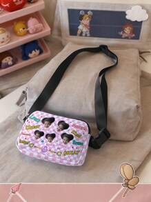 1pc Customized Photo And Name Printed Chest/Waist Bag, Can Be Customized According To Your Unique Design, Suitable For Children And Teenagers, Print Your Own Photo And Name Or Print Your Sibling And Classmates' Photo And Name As A Gift