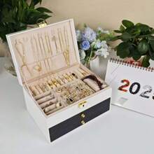 1pc Multifunctional Blank Jewelry Display Tray, Suitable For Necklaces, Earrings, Rings, Great Gift For Women