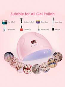 Đèn sấy móng tay gel UV LED LULAA, Máy sấy móng chuyên nghiệp, Đèn sấy gel vỏ nhựa, Lò sấy sơn gel nhanh, Cảm biến tự động di động, Máy sấy móng tại nhà và salon, Món quà tốt nhất cho các cô gái, Máy sấy móng tay UV LED với cảm biến thông minh, Đèn UV có thể sấy khô mọi loại sơn gel móng tay, Dụng cụ làm móng chuyên nghiệp - hồng hoặc trắng - Xem 5