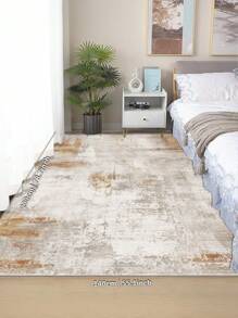 1 件灰色现代简约地毯，1000g/M² 水晶天鹅绒矩形地毯，防滑可洗短绒软地毯，适用于客厅、卧室、厨房、餐厅、办公室，适合所有季节