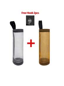 1pc Home Grocery Bag Holder Wall Mount Plastic Bag Holder Dispenser Hanging Storage Trash Garbage Bag Kitchen Garbage Organizer - Multicolor - View 18