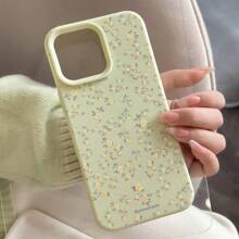 Flower 1pc GUCADI White Mini Ditsy Floral Design Mobile Phone Case Compatible With IPhone 15, 15 Pro, 15 Plus, 15 Pro Max, Spring & Summer Style