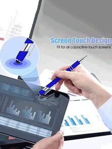 20 件/50 件套激光雕刻名称伸缩金属圆珠笔套件，具有可扩展设计和手写笔带，适用于办公室、学校、日记和艺术项目，个性化定制名称/徽标/日期 - 彩色 - 查看 6