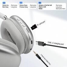 Active Noise Cancelling Headphones Wireless Headphones, Rich Bass, Clear Calls, Suitable For Office, Travel, Gaming, Outing, Sports Headphones, Compatible With All IOS/Android