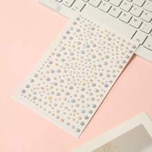 1 张水钻面部纹身贴纸，适用于万圣节派对，面部珠宝节化妆眼部珠宝贴在水钻上，适用于面部、头发、身体、眼睛，包装随机 - 彩色 - 查看 15