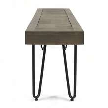 JANE INDUSTRIAL WOOD AND METAL BENCH - 1 - 查看 8