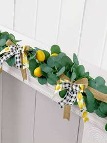 10 件 3 英寸黄色人造柠檬假水果柠檬用于 DIY 柠檬花环藤蔓插花厨房餐桌花瓶填充摄影道具春夏装饰礼物生日毕业假植物