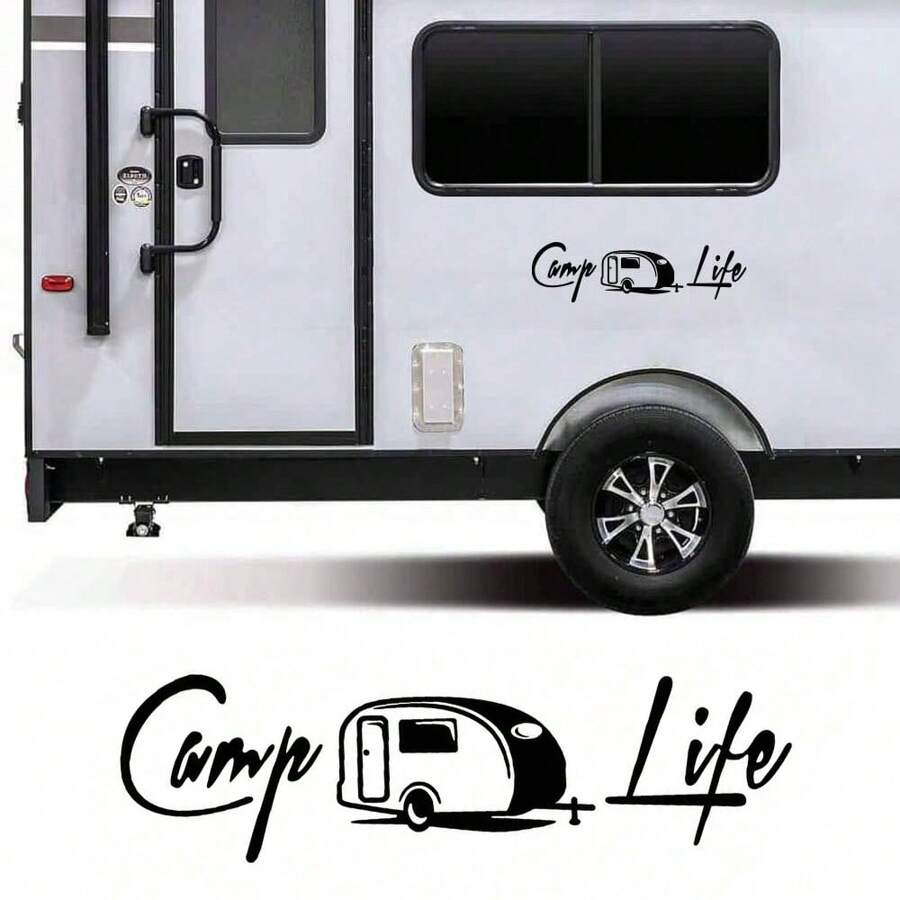 Creative Camper Life Rv Truck Car Body Sticker Motorhome Caravan Van Travel Decor Decal Auto Vinyl Tuning Accessories Decoration - 56x16cm/22.05x6.30inch - View 1