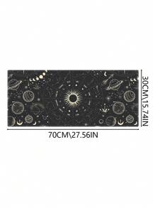 1pc New Design Mouse Pad 90x40cm Large Size Computer Keyboard Desk Pad, Beautiful And Dirt Resistant, Water-Resistant, Simple Star And Sun Design Ideal For Gaming And Office Use, Non-Slip Rubber Base