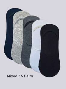 1/5/10 pares de calcetines invisibles antideslizantes de talla grande para hombre, apropiados para uso diario o deportes