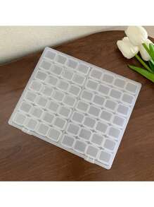 1PC Transparent Storage Box, Jewelry Necklace, Earrings, Jewelry Earrings, Nail Art, Diamonds, Push Pins, Pills, Small Items Storage, Separate Compartments - Multicolor - View 10