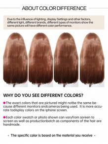 13*3.5高清透明蕾丝前假发蛋白丝高温纤维棕色波浪天然合成自然假发派对婚礼音乐节万圣节礼物 - 彩色 - 查看 5