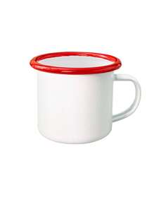 6 peças, canecas de esmalte, canecas brancas simples, conjunto de canecas de acampamento de esmalte, xícaras faça você mesmo para chá, café e chocolate quente, conjunto