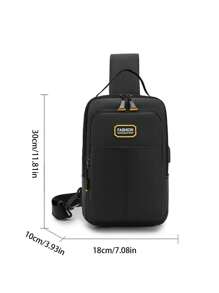 Men's Fashionable Minimalist Leisure Sports Multi-Pocket Letter Chest Bag Versatile Shoulder Messenger Bag Purse Belt Fanny Pack Side Bags For Men - Multicolor - View 8