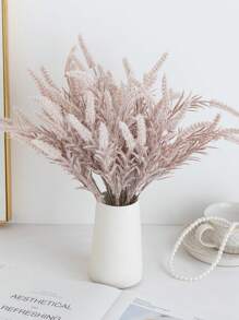 1PC/3PCS 假植物-绿色狗尾草，人造花，家居，餐厅，客厅，户外花园装饰，插花艺术，摄影道具，秋季，春季，花瓶，花墙，花环，新娘花束，婚礼装饰，DIY 花环材料，生日派对装饰材料，家居装饰配件，情人节 - 淺咖色 - 查看 11