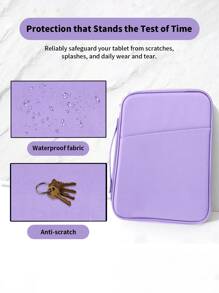 Tablet Sleeve Case / IPad Carrying Case Compatible With Samsung Galaxy , IPad , Kindle , And Android Tablets , Waterproof With Handle And Front Pocket.Purple - 紫色 - 查看 3