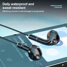Bluetooth Neckband Earphones, Super Long Standby, Stereo Noise Cancelling, In-Ear Sports Headphones With Digital Display - Multicolor - View 3