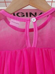 coviviky Vestido de gasa holgado hasta la rodilla con mangas de linterna con mariposa para niñas jóvenes, elegante y dulce, para el verano