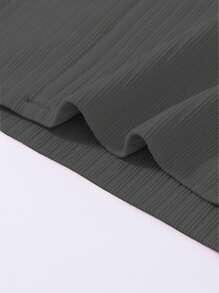 ملابس داخلية نسائية لتحكم البطن والخصر، نسيج مريح، دعامات فولاذية، لا تلتف - رمادي غامق - مشاهدة 4