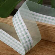 Cinta de tul con lentejuelas a cuadros bicolor, accesorios para el cabello DIY, lazos para regalos florales, cinta decorativa para ropa, zapatos y flores - Multicolor - Ver 19