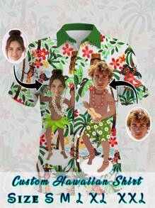 Summer Men Custom Hawaiian Party Shirt Tops Dacing  Dacing Boy Personalized Short Sleeve Clothes Male Personalization Daily Outfits Fashion Beach Wear Birthday Gift Holiday Gift Ornamental,Dawg Stylish,Fashion,Hipster,Contracted,Easy Costume,Modest Fashion,Minimal Chic,Casual Custom,Unique,Personalized Ideal Gifts For Him Family,Boyfriend,Friends,Children