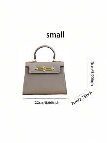 2025 高端时尚女士手提包，优雅小巧的棕榈纹理包，OL通勤多功能工作包，奢华立体小方包，女士单肩斜挎包 - 灰色 - 查看 2