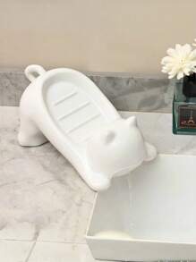 Cute Cat Plastic Soap Box, Bathroom Soap Holder - Multicolor - View 2