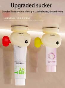 1pc/2pcs Whale Suction Tooth Extractor New Whale Toothpaste Extractor Bathroom Bathroom No-Drill Wall Suction Toothpaste Collection Home Bathroom Decor Summer - Multicolor - View 6