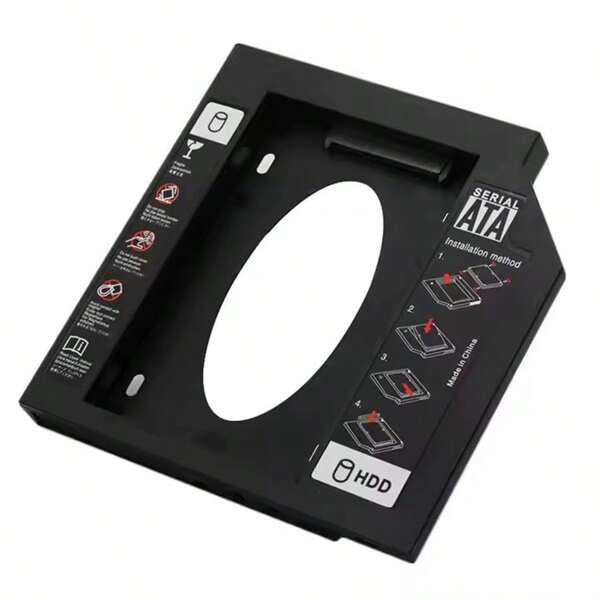 Plastic Optical Drive Case 12.7mm Thick Optical Drive SATA Hard Drive Adapter CD/DVD-ROM Optical Drive Bay Laptop Hard Drive Bay