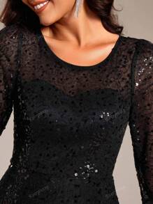 EVER-PRETTY Elegantes Pailletten-Kleid für den Frühling, geeignet für Hochzeitspartys, Abschlussbälle, Dinnerpartys, Feiern, Mutterkleider der Braut, Abendkleider, Galaabende, Festkleider