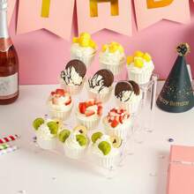 1/2/3/4 层亚克力展示架、透明香水收纳架、纸杯蛋糕架、POP 人物架、派对桌甜点架、梳妆台、房间装饰和收纳 - 均碼 - 查看 5