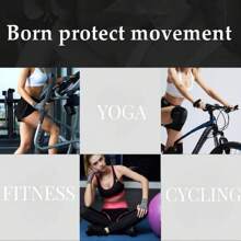 AD 1對男女通用黑色半指健身手套,防滑,耐磨,透氣,薄而輕巧,適用於健身、騎行、戶外活動 - 黑色 - 查看 5