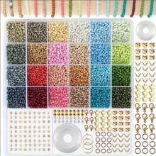 5400pcs 3mm Acrylic Bead Bracelet Making Kit, For Making Bracelets, Necklaces, Earrings And Various Jewelry - 26 Grids About 5500pcs - View 3