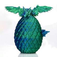 1pc 4D Printed Flying Dragon With Movable Wings And Joints, Animated Animal Model Dragon Egg Crystal Decoration, Birthday, Easter, April Fool's Day, Perfect Gift, Toy