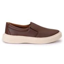 Iate Men's Loafer Brown Casual Synthetic Leather Sneakers Lightweight And Soft For Everyday Off - Rust Brown - View 5