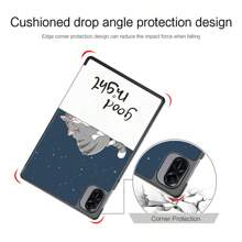 Apple 1 Pc Kitten Case For HONOR Pad X9/X8 Pro 11.5 Inch (HLN-W09)2023 Tablet Holder PU Leather Stand Back Smart Cover Case
