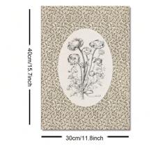 1 pezzo cartellone stampa su tela, arte da parete minimalista stile vintage, per decorazione di dormitorio, appartamento, soggiorno, camera da letto, decorazione casa moderna, con motivo botanico floreale vintage senza cornice in stile bohémien