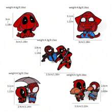 Disney 1/5 Pcs Cute Cartoon Character Brooch Set Creative Bundling Spider Man Deadpool Enamel Pin Backpack Clothing Jewelry Metal Badge Accessories Gifts For Friends