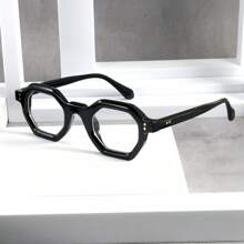Unisex Fashion Plain Glass Casual Glasses, Suitable For Office, Parties, Daily Use, Computer & Phone Eye Protection